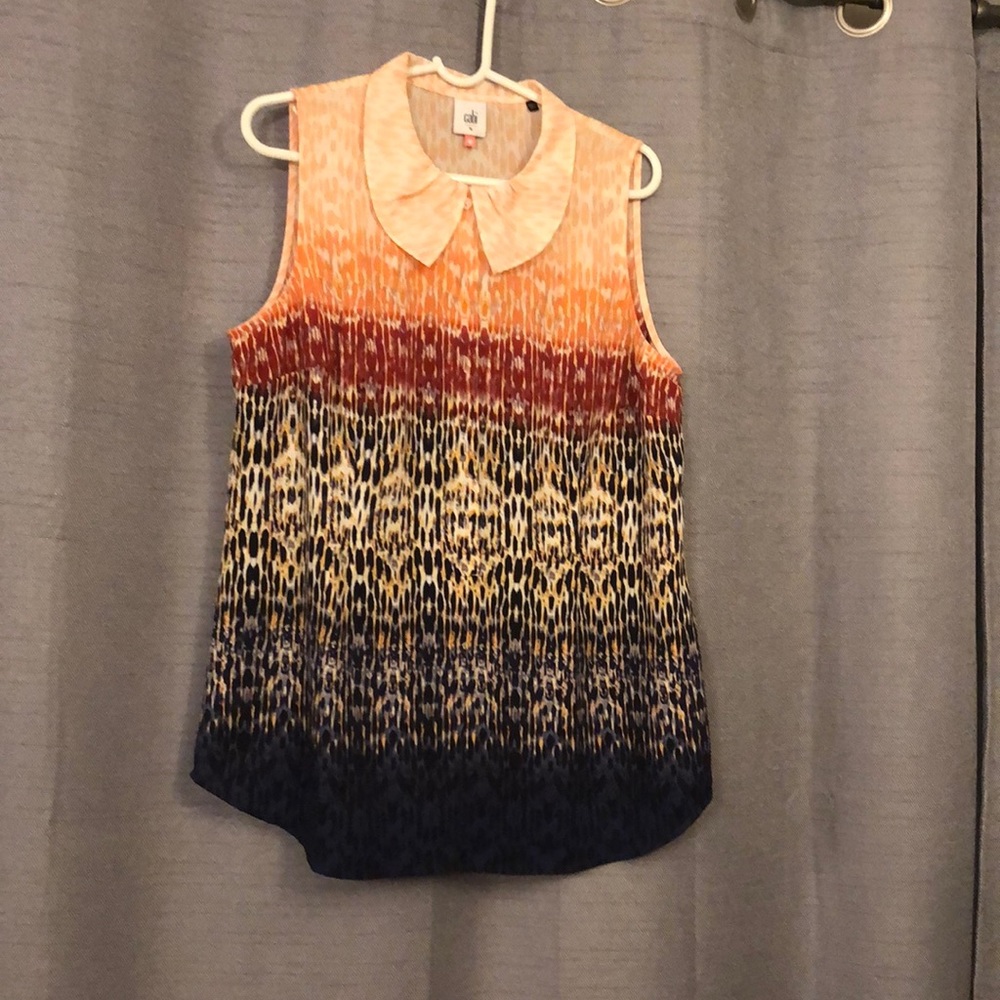 Tank top blouse dressy with collar